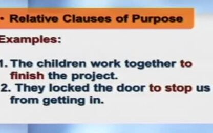 The Infinitive Clauses of Purpose.