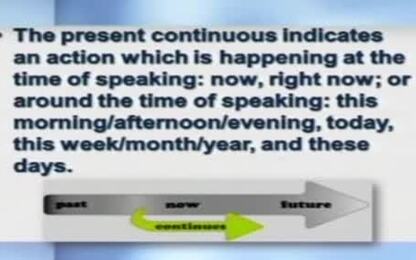 The present continuous 