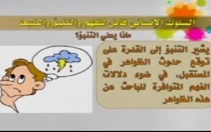 السلوك الانساني قابل للفهم والتنبؤ والضبط