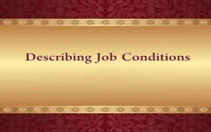 describing job conditions1