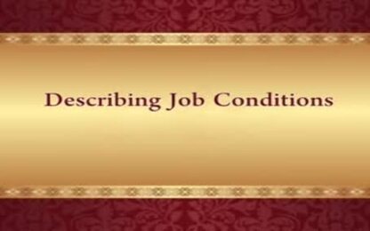 describing job conditions1