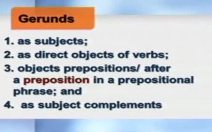 ing forms as nouns 