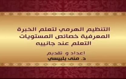 التنظيم الهرمي لتعلم الخبرة المعرفية ،خصائص مستويات التعلم عند جانييه