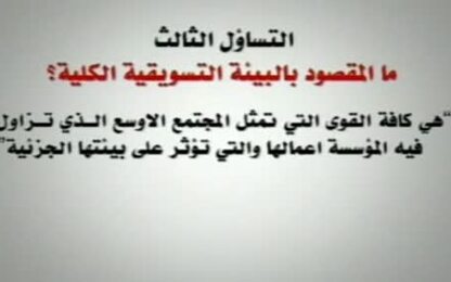 مفهوم البيئة التسويقية الكلية : السكانية 