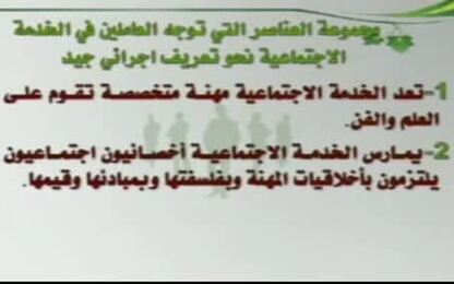 مجموعة العناصر التي توجه العاملين في الخدمة الاجتماعية نحو تعريف إجرائي يسترشد به الاخصائيون الاجتماعيون في ممارستهم للمهنة