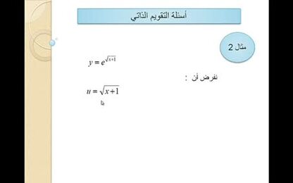 مشتقة الاقتران الأسي الطبيعي