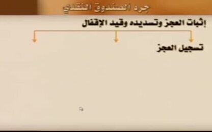 معالجه العجز بالصندوق محاسبيا 1