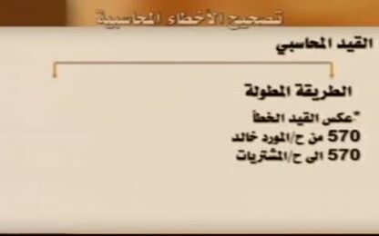 تصحيح الأخطاء في السنة الحالية 1