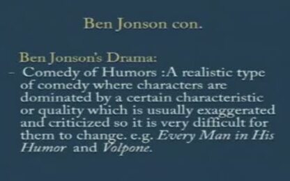 Ben Jonson&#8217;s Drama: &quot;Volpone&quot;