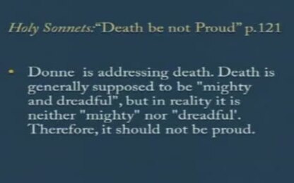 Holly Sonnets : &quot;Death Be Not Proud&quot; 