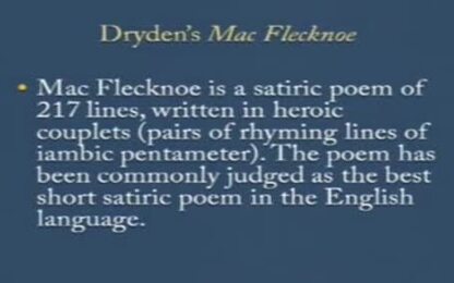 John Dryden: from &quot;Mac Flecknoe&quot;
