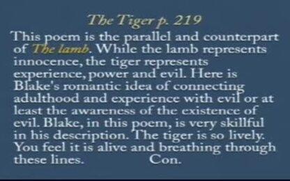 William Blake: &quot;The Tiger&quot;