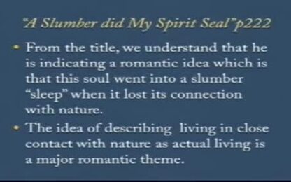 William Wordsworth:&quot;A Slumber Did My Spirit Seal&quot;