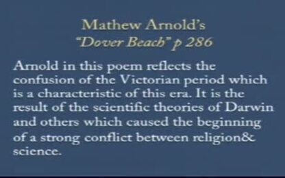 Mathew Arnold &quot;Dover Beach&quot;
