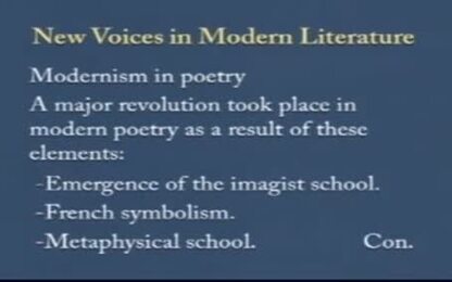 Modernism in Poetry