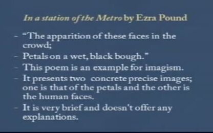 Ezra Pound:&quot;In a Station of the Metro&quot;