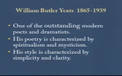 William Butler Yeats:&quot;Sailing to Byzantium&quot;