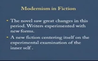 Modernism in Fiction