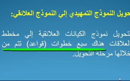تصميم النموذج العلائقي