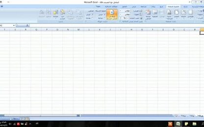0102 - برنامج Excel 2007 - التعامل مع المصنف - إنشاء وتنسيق جدول
